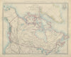 BRITISH NORTH AMERICA Northwest passage explorers' routes Franklin SDUK 1874 map