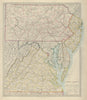 USA. Pennsylvania New Jersey Maryland Delaware DC Virginia. SDUK 1874 old map