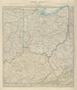 USA. Ohio with parts of Kentucky, Virginia & Indiana. Counties. SDUK 1874 map
