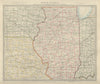 USA MIDWEST. Missouri Illinois Indiana Iowa. Railways. SDUK 1874 old map