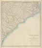 NORTH & SOUTH CAROLINA COAST Charleston Cape Hatteras Fear Lookout SDUK 1874 map