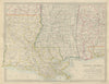 US GULF COAST Louisiana Mississippi Alabama Florida panhandle SDUK 1874 map