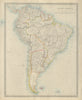 SOUTH AMERICA Brazil Chile Peru Bolivia W/ Litoral Patagonia. SDUK 1874 map