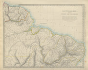 AMAZONIA showing Indian tribes. Guyana, Surinam & Northern Brazil. SDUK 1874 map