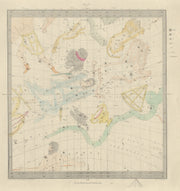 ASTRONOMY CELESTIAL Star map chart signs 3 Autumn Equinox. SDUK 1874 old