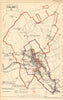 Calne. JONES. PARLIAMENTARY BOUNDARY COMMISSION 1888 old antique map chart