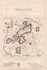 Much Wenlock. JAMES. PARLIAMENTARY BOUNDARY COMMISSION 1868 old antique map