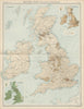 British Isles Railways Industrial. England Ireland Scotland Wales TIMES 1922 map