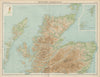 Northern Scotland. Highlands & Islands. Hebrides Cairngorms. TIMES 1922 map