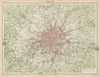Greater London & Home counties. Railways. THE TIMES 1922 old antique map chart