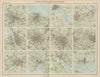 England & Scotland city plans. THE TIMES 1922 old antique map chart