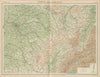 NE France. Champagne Burgundy Alsace Lorraine Franche Comté. THE TIMES 1922 map