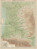 South-west France. Aquitaine Pyrenees Charente Limousin. THE TIMES 1922 map