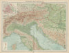 Northern Italy Austria Yugoslavia. Eastern Alps. Hungary. Vienna. TIMES 1922 map