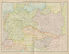 Central Europe. Germany Poland Czechoslovakia Carpathian Ruthenia TIMES 1922 map