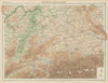 Southern Germany. Bavaria Wurtemberg Franconia. THE TIMES 1922 old antique map