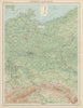 Eastern Germany. Poland. Pomerania Brandenburg Silesia. THE TIMES 1922 old map