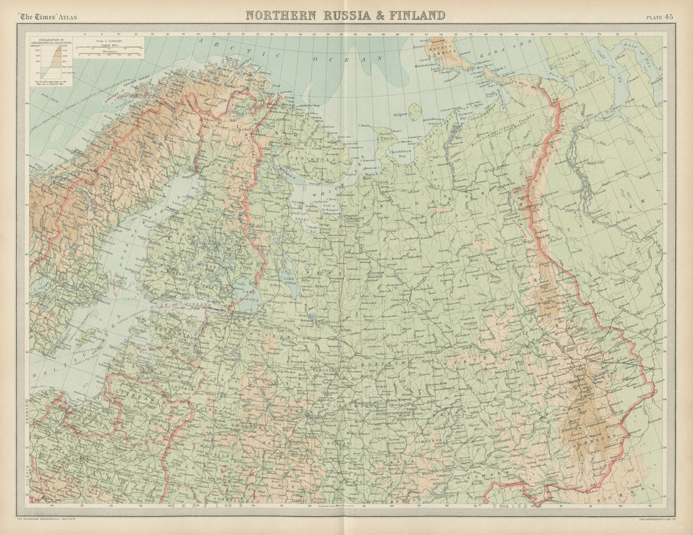 Northern Russia & Finland. Baltic States. Unresolved borders. THE TIMES 1922 map