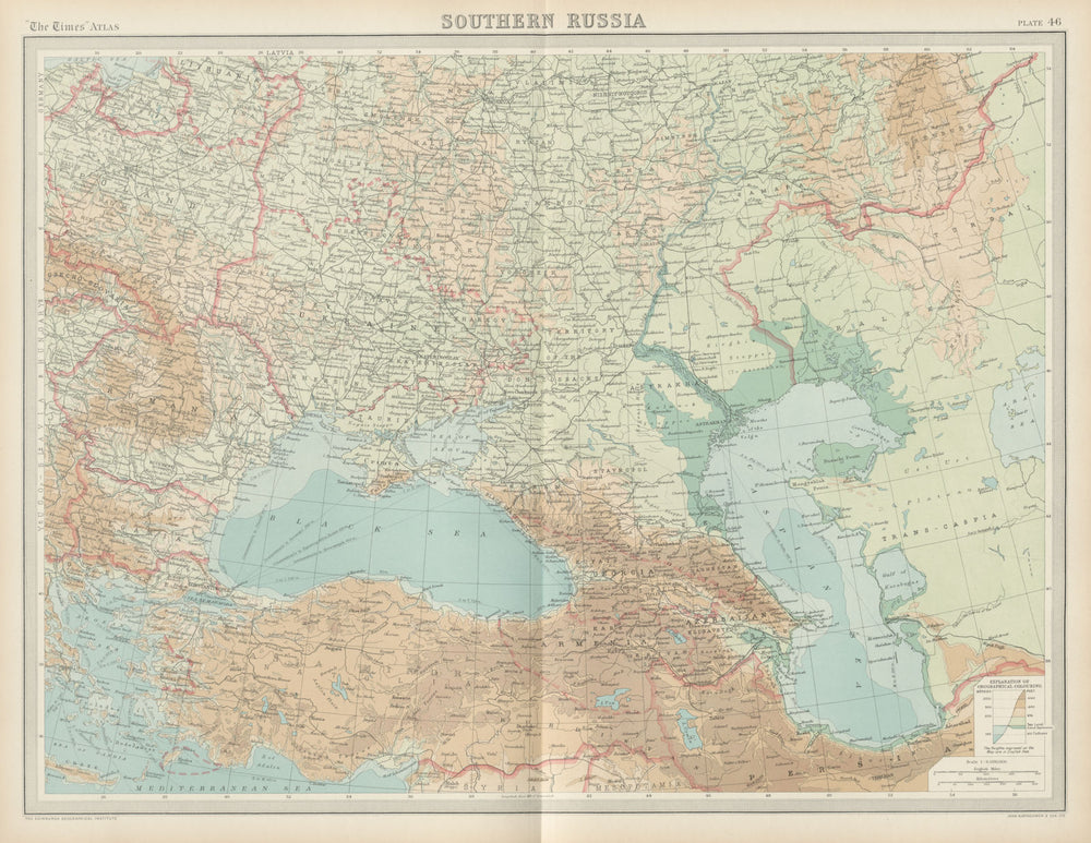 Southern Russia Ukraine. Greek Zone of Smryna. Unresolved borders TIMES 1922 map