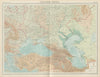 Southern Russia Ukraine. Greek Zone of Smryna. Unresolved borders TIMES 1922 map