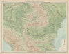 Rumania & adjacent states. Romania Bulgaria Balkans. THE TIMES 1922 old map