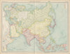 Asia political. Chinese Mongolia. French Indochina Japanese Korea TIMES 1922 map