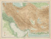 Persia. Iran. Relief. THE TIMES 1922 old antique vintage map plan chart