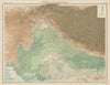 NW British India Himalayas Pakistan Kashmir Tibet Rajastan Punjab TIMES 1922 map