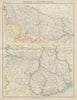 British India. Lower Ganges. United Provinces Bihar Bengal. TIMES 1922 old map