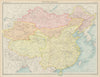 China political. Tibet Sin Kiang Inner/Outer Mongolia Manchuria. TIMES 1922 map