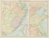 Eastern China. Shantung Kiangsi Chekiang Fukien Kwangtung TIMES 1922 old map