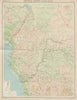 Colonial Central Africa. Belgian Congo. French Equatorial Africa. TIMES 1922 map
