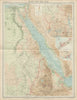 Red Sea & Nile valley. Egypt Hejaz. Aden Alexandria.  THE TIMES 1922 old map