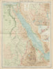 Red Sea & Nile valley. Egypt Hejaz. Aden Alexandria.  THE TIMES 1922 old map