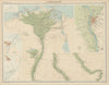Lower Egypt. Nile valley & delta. Cairo environs. Suez. Port Said TIMES 1922 map