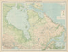 North-eastern Canada. Hudson Bay. Labrador Quebec Ontario. THE TIMES 1922 map