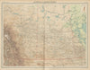 Central Canada. Alberta & Saskatchewan. Relief. THE TIMES 1922 old antique map