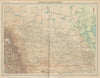 Central Canada. Alberta & Saskatchewan. Relief. THE TIMES 1922 old antique map