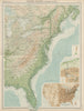 Eastern United States. Atlantic seaboard. USA. Great Lakes. THE TIMES 1922 map