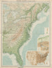 Eastern United States. Atlantic seaboard. USA. Great Lakes. THE TIMES 1922 map