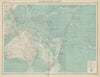 South Pacific Ocean. Oceania Polynesia Melanesia Micronesia. TIMES 1922 map