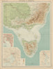 Victoria & Tasmania. Melbourne & Hobart plans. Australia. THE TIMES 1922 map