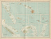 Hawaii Cook Fiki Samoa Tonga Tahiti New Hebrides/Caledonia islands 1922 map