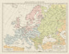 Religions of Europe. Protestant Catholic Orthodox Islam Buddhist. TIMES 1900 map
