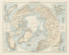 North Polar regions. Arctic. Explorers. Greenland Svalbard. THE TIMES 1900 map