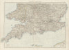 England and Wales (South). THE TIMES 1900 old antique vintage map plan chart