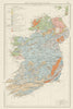 Ireland, Geological map. THE TIMES 1900 old antique vintage plan chart