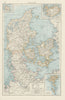 Denmark & Schleswig-Holstein. Faroe islands Iceland Bornholm. THE TIMES 1900 map