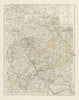 Western Germany. Hessen Rhineland Palatinate Nordrhein Westfalen. TIMES 1900 map