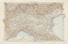 Northern Italy. Po valley. THE TIMES 1900 old antique vintage map plan chart
